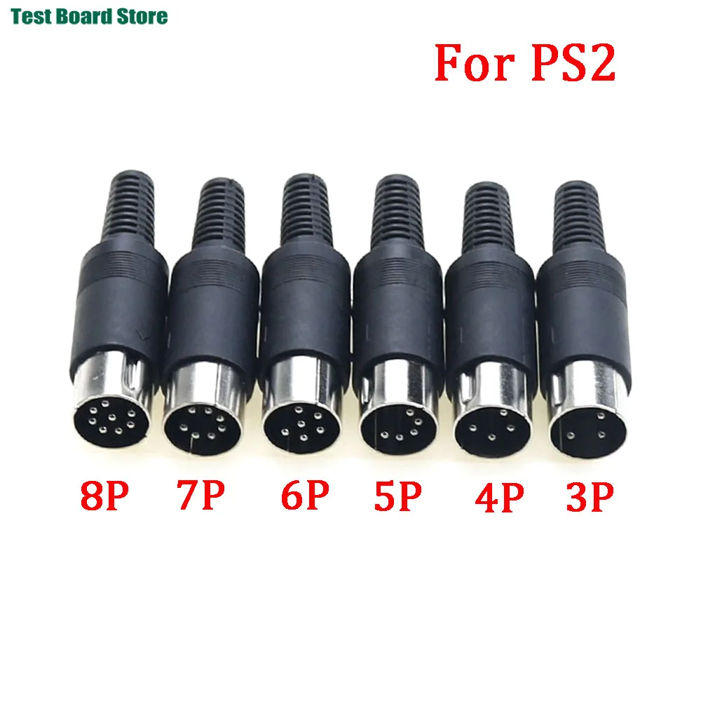 1/5/10pcs 3P 4P 5P 6P 7P 8Pin DIN Male/Female Plug Jack with Plastic Handle Keyboard Cable Connector Adapter PS2