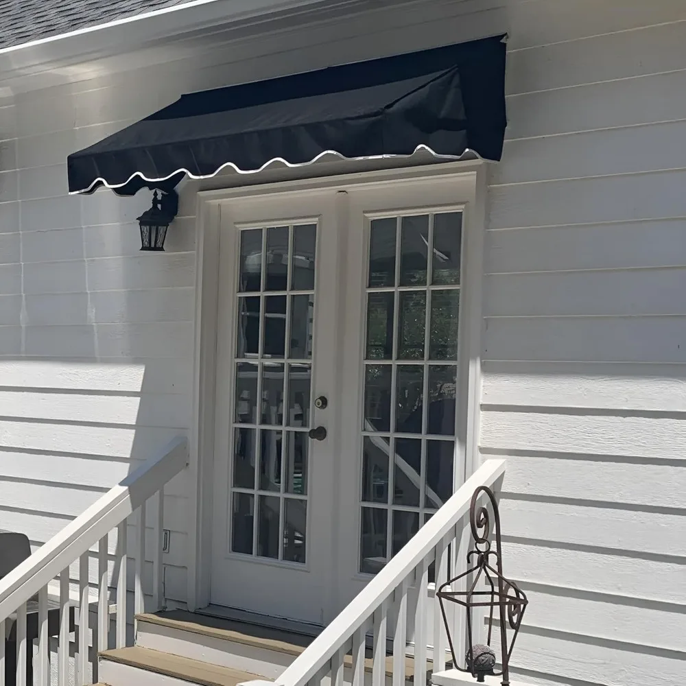 

Door and Window Sunbrella Canvas Awning / 5 Colors and 3 Sizes/Classic Awning (Black 8 feet Wide)