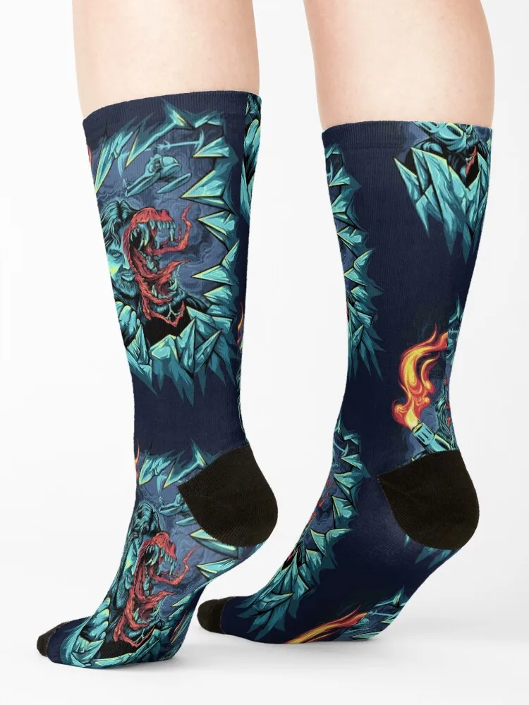 The MacReady Thing Socks cartoon Wholesale winter thermal men cotton high quality Socks Women Men's