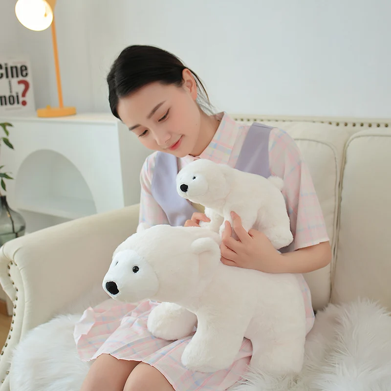 50ซม.การ์ตูนหมีขั้วโลก Plush ของเล่น Cuddly สีขาวสีขาวตุ๊กตาหมีตุ๊กตาหมีตุ๊กตาหมีตุ๊กตาสัตว์โยนหมอน Hug นุ่ม Plushies วันเกิดของขวัญ