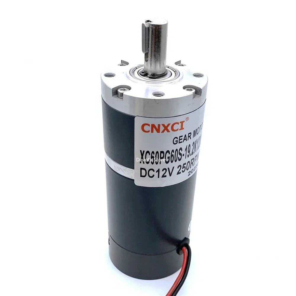 

60MM Brushed Planetary Gear DC Motor 12V 24V CW/CCW High Power High Torque 60PG60S Shaft 12mm Keyway Motor