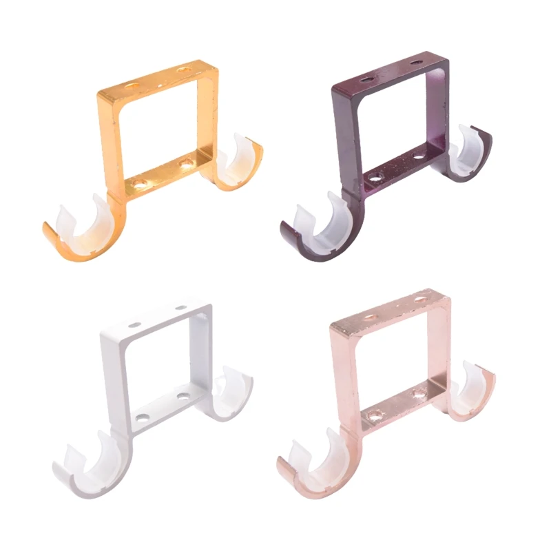 Curtain Rod Brackets Double Rod Ceiling-Mount Curtain Holders Curtain Bracket Curtain Rod Holders for Max. 17.5mm Rod DropShip