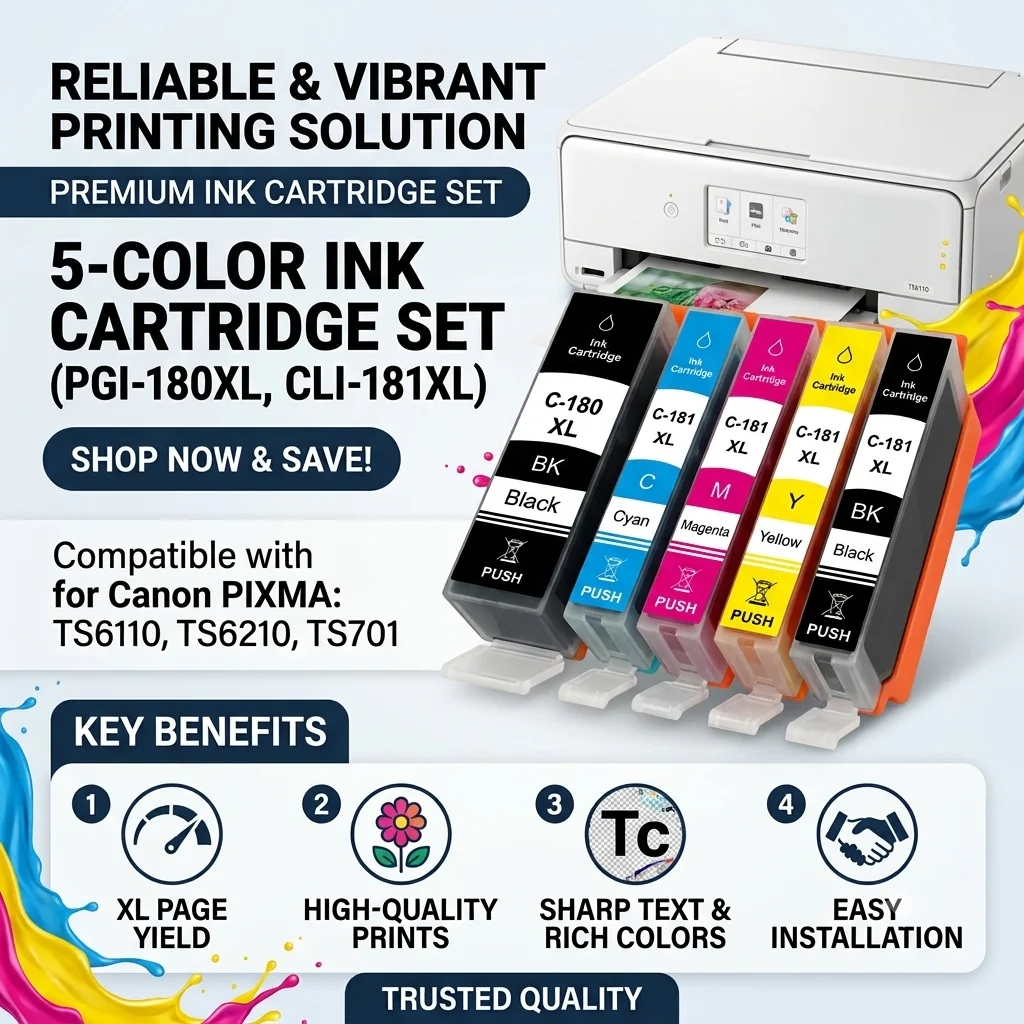 1-jeu-de-cartouches-d'encre-pgi-180xl-cli-181xl-5-couleurs-pour-canon-pixma-ts6110-ts6210-ts701