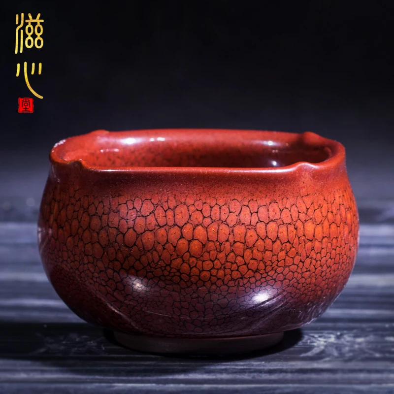 Zi Xin Tang Chen Ye Qi Fang Yuan Jian Zhan Master Original Mine Red Partridge Spotted Sky Eye Handmade Tea Cup