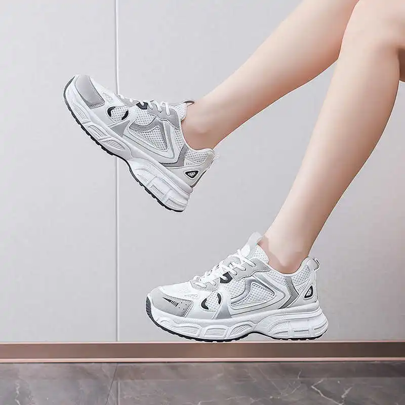 

Женская обувь с сетчатой толстой подошвой, прогулочные красочные кроссовки, женская обувь для мам, спортивная обувь всех брендов Tenia Sapatenis Tens