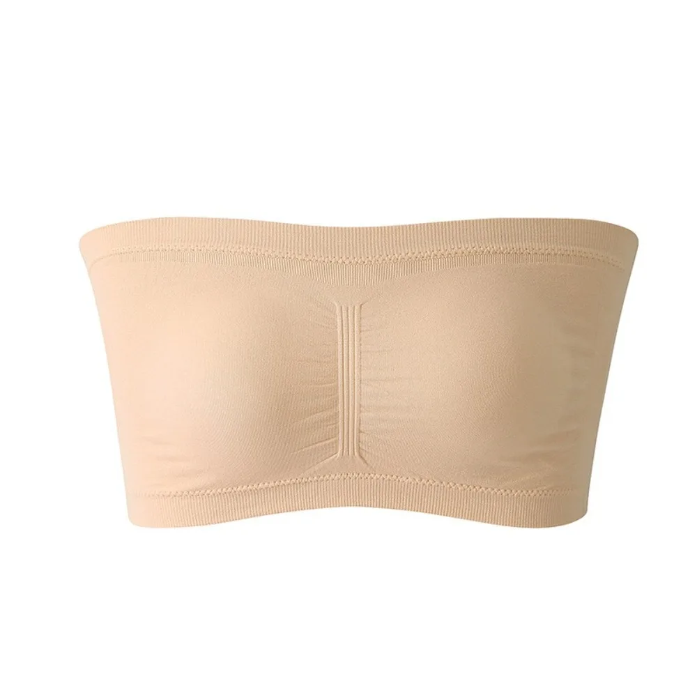 Breathable Removable Pads Strapless Bra Stretchy Thin Cup Seamless Bra S-XL Invisible Bra for Women