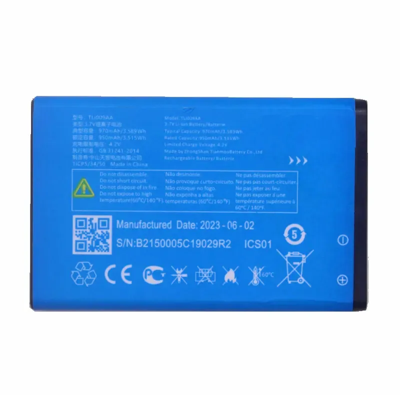 

Новейшая батарея 970 мАч TLi009AA для 2003D 2019G 2053 2053X 3025 3026 2038X 3026G/X