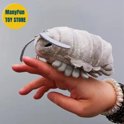 Realistic Giant Isopod Plush Toys Keychain Plushie Sea Lice Lifelike Animals Simulation Stuffed Doll Key Ring Toy Gifts For Kids