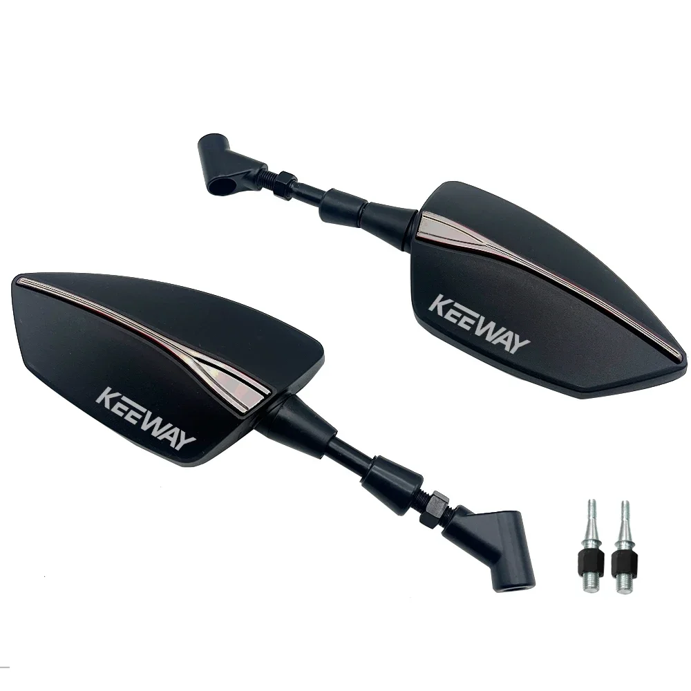 Adjustable Motorcycle Rear View Mirrors Pair For Keeway Hurricane 50 Vieste 300 Zahara Cityblade K-Light RKV RKF 125 RKS 150