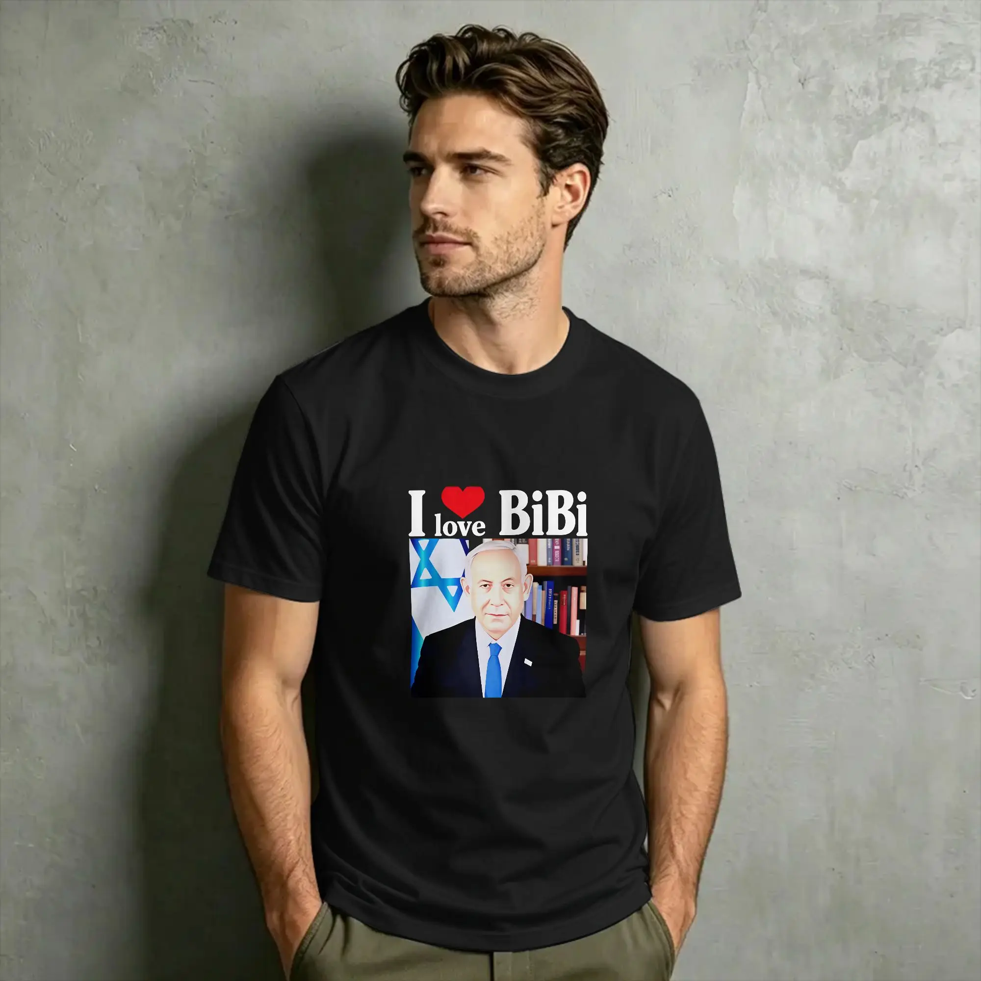 Benjamin Netanyahu T Shirt Summer  Popular T-Shirts Adult 100 Cotton Crewneck 4XL 5XL 6XL Clothes Short-Sleeve Vintage Tshirt