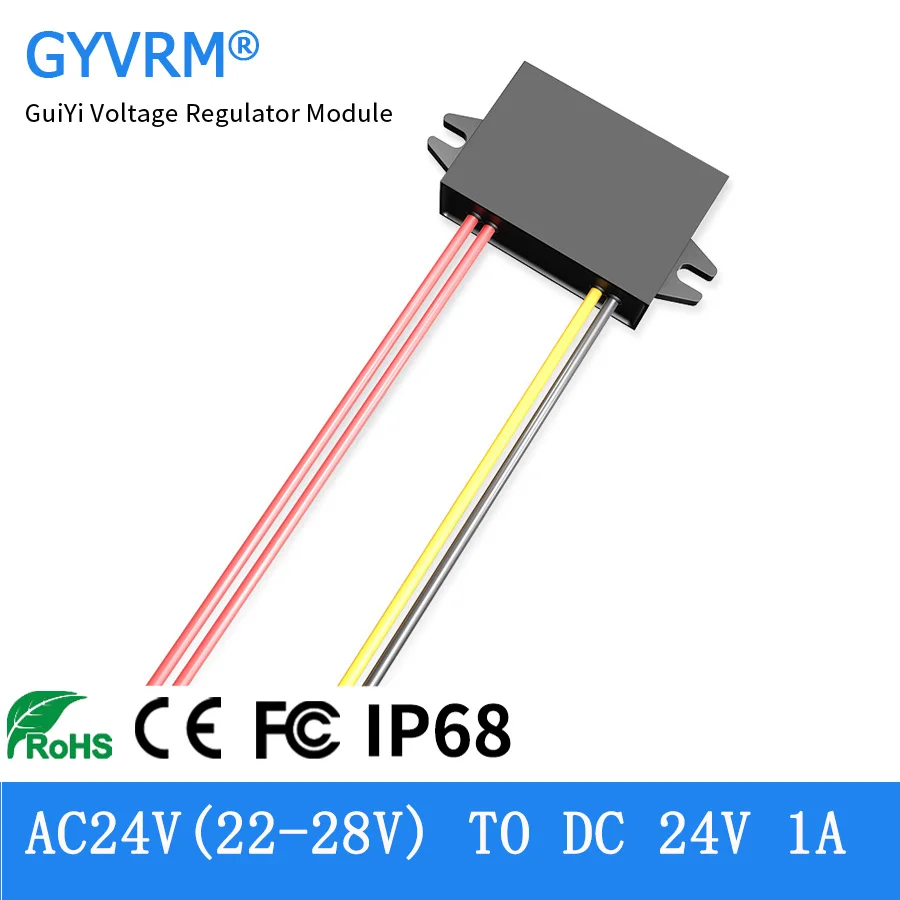 

GYVRM AC DC Power Conventer 24V to 24V 1A 1.5A Input AC22-28V to DC24V 1.5A 36W AC to DC 24V Converter