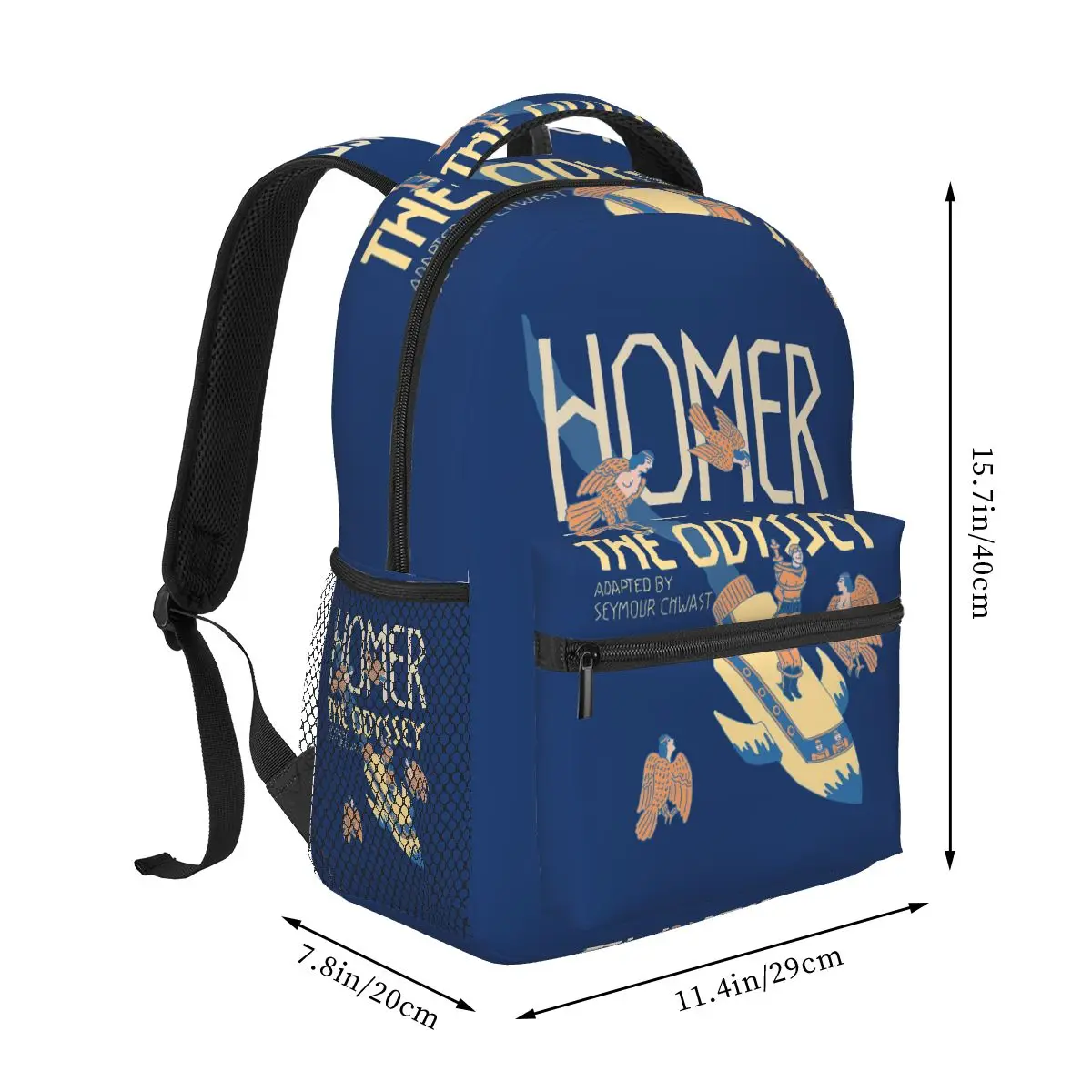 The Odyssey Of Homer Ancient Greek History Book Odyssey Backpack Student Boy Girl BookBag School Bag Shoulder Bags for Men Women