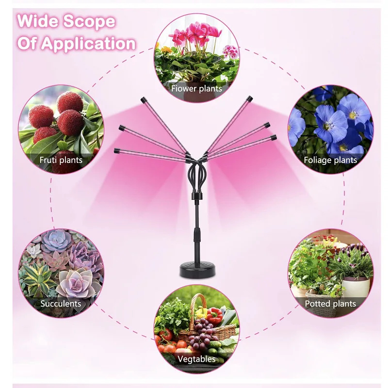 2026 New Full Spectrum Desktop Retractable LED Plant Light, Grow Supplement Lamp for Houseplants, Aquarium Flora and Seedlings