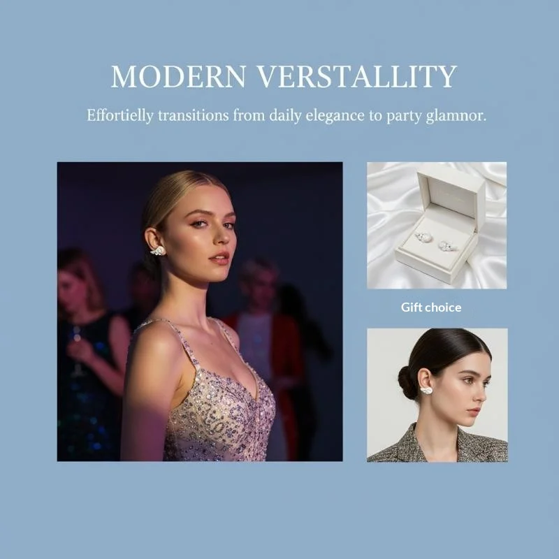 White Angel Wings Ear Cuff Minimalist Unique Design Party Accessories for Women Ear Stud Jewelry
