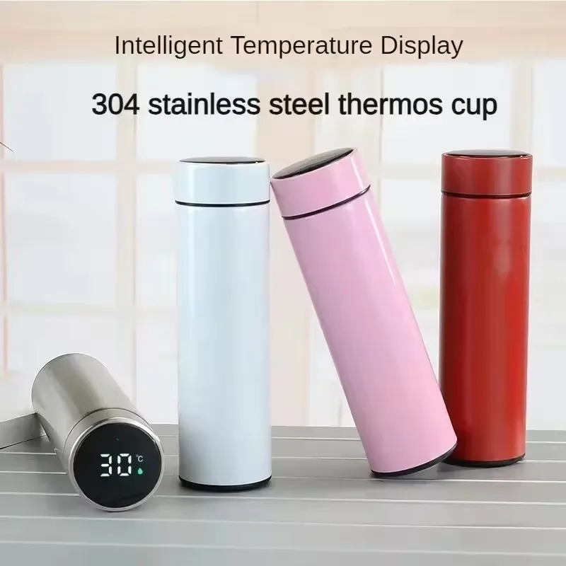 

500ml Stainless Steel Thermos Bottle with Digital Temperature Display LED Intelligent Temperature Measurement Cup Vacuum Flask