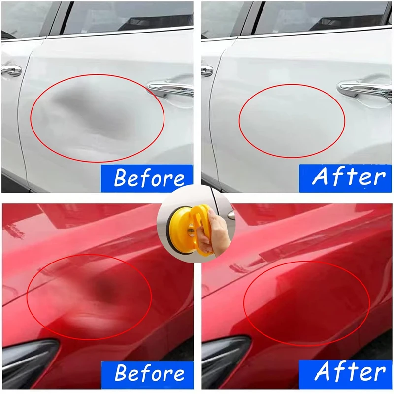 4 Pack Repair Tool Dent Removal Kit Handle Lifter Car Dent Puller Paintless Dent Repair Kit for Car Body Dent,Glass,Tiles and Mi