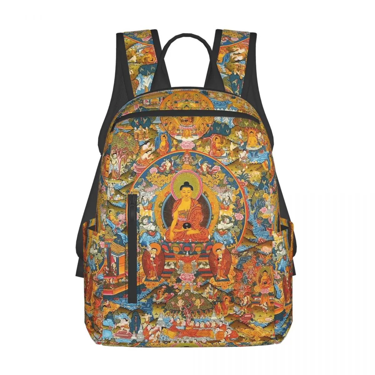 Tantric Buddhist Deity Buddhism God Buddha Backpack Daypack Large Capacity  BookBag School Bag Shoulder Bags for Men Women