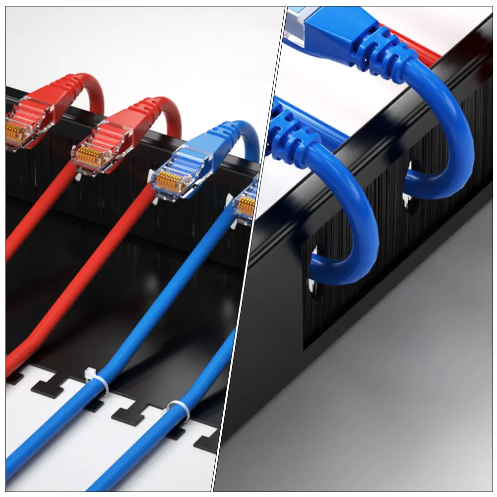 Rack Mount Din Rail Bracket Adjustable Inch Network Halloween Christmas New Year Cable Management Tray Cable Management Holders