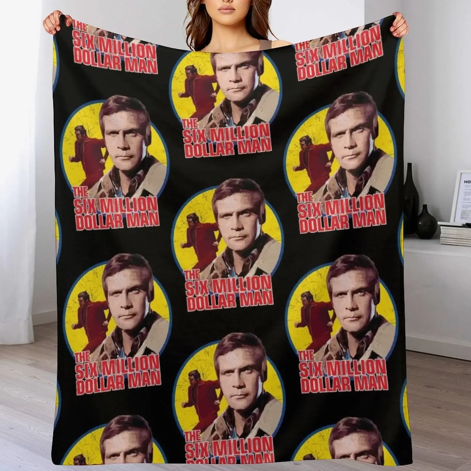 

The six million dollar man vintage Throw Blanket warm winter Bed covers Fashion Sofas Sofas Blankets