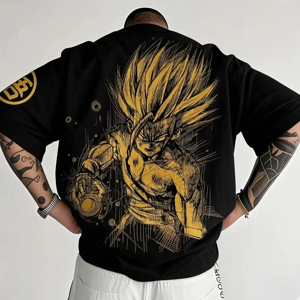 2026 Neues Dragon Ball Z Themen-T-Shirt aus Reiner Baumwolle, Atmungsaktiv, Bequem, Stilvoll, Ideal für Anime-Fans, Männer, Frauen und Kinder, Sommer – Detail 4