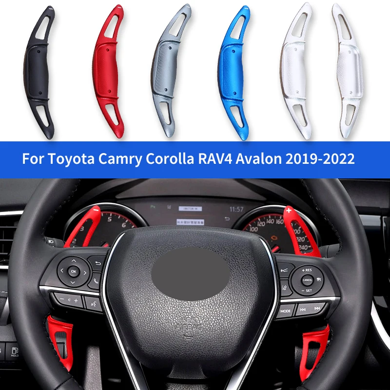 

Alloy Shifter Paddles For Toyota Camry 2019-2022 Corolla RAV4 Avalon Car Steering Wheel Shift Paddle Sticker Accessories