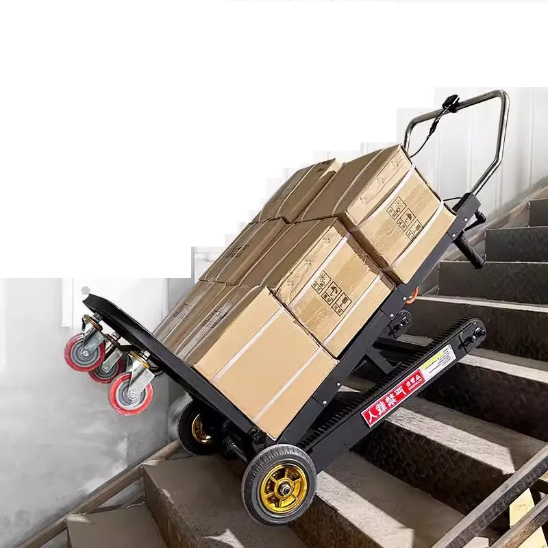 

【Hot】Portable Stair Lift Platform Electric Stair Climbing Trolley for Heavy Things