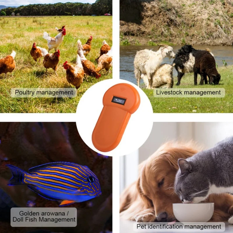134,2 kHz LCD ISO ID Chip Tierleser RFID Hund Mikrochip Handheld Haustierscanner