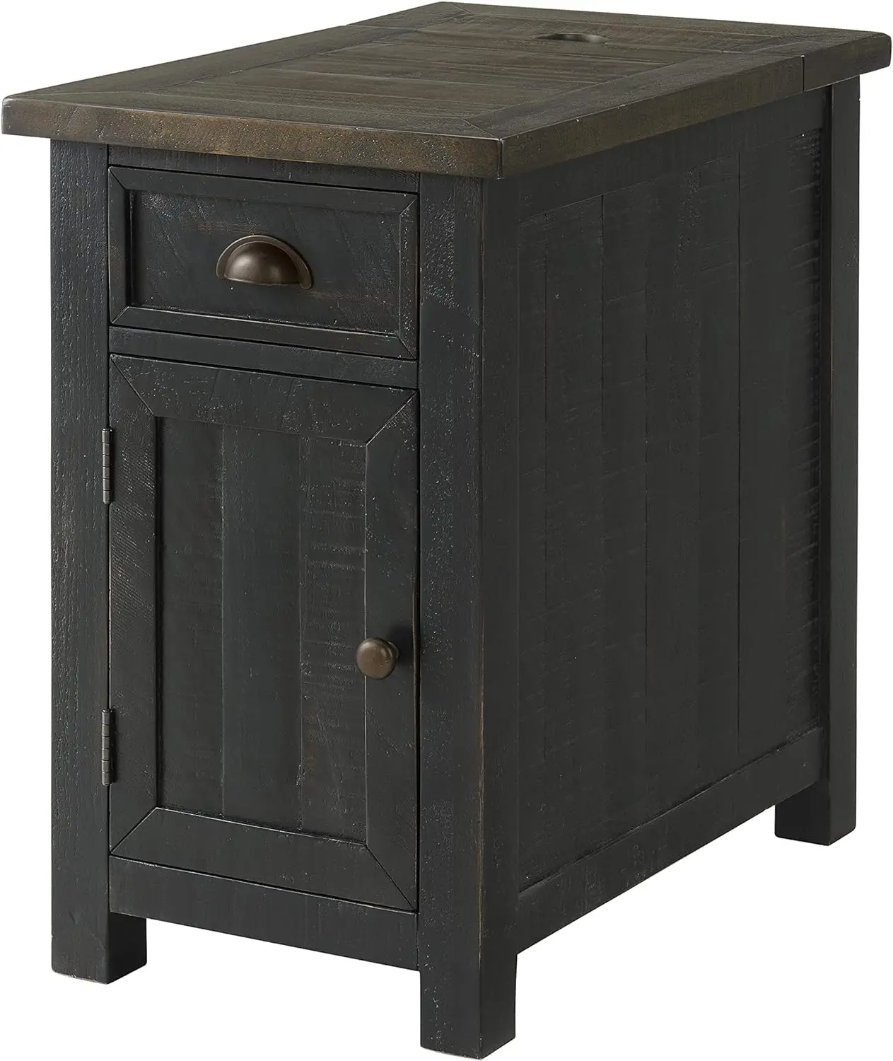 

Martin Svensson Home Chairside Table, Black with Brown Top