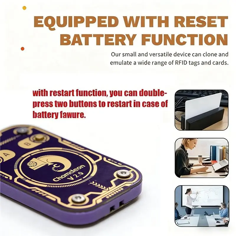 Chameleon Ultra V2.0 5XUID NFC Duplicator RFID Emulator Reader 125Khz 13.56Mhz Keychain Card Decoding Functionality-Y41A