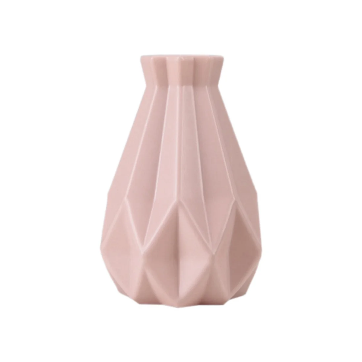 Vases Imitation Ceramic Flower Pot Modern Flower Vase Home Decoration Flower Arrangement Living Room Pink