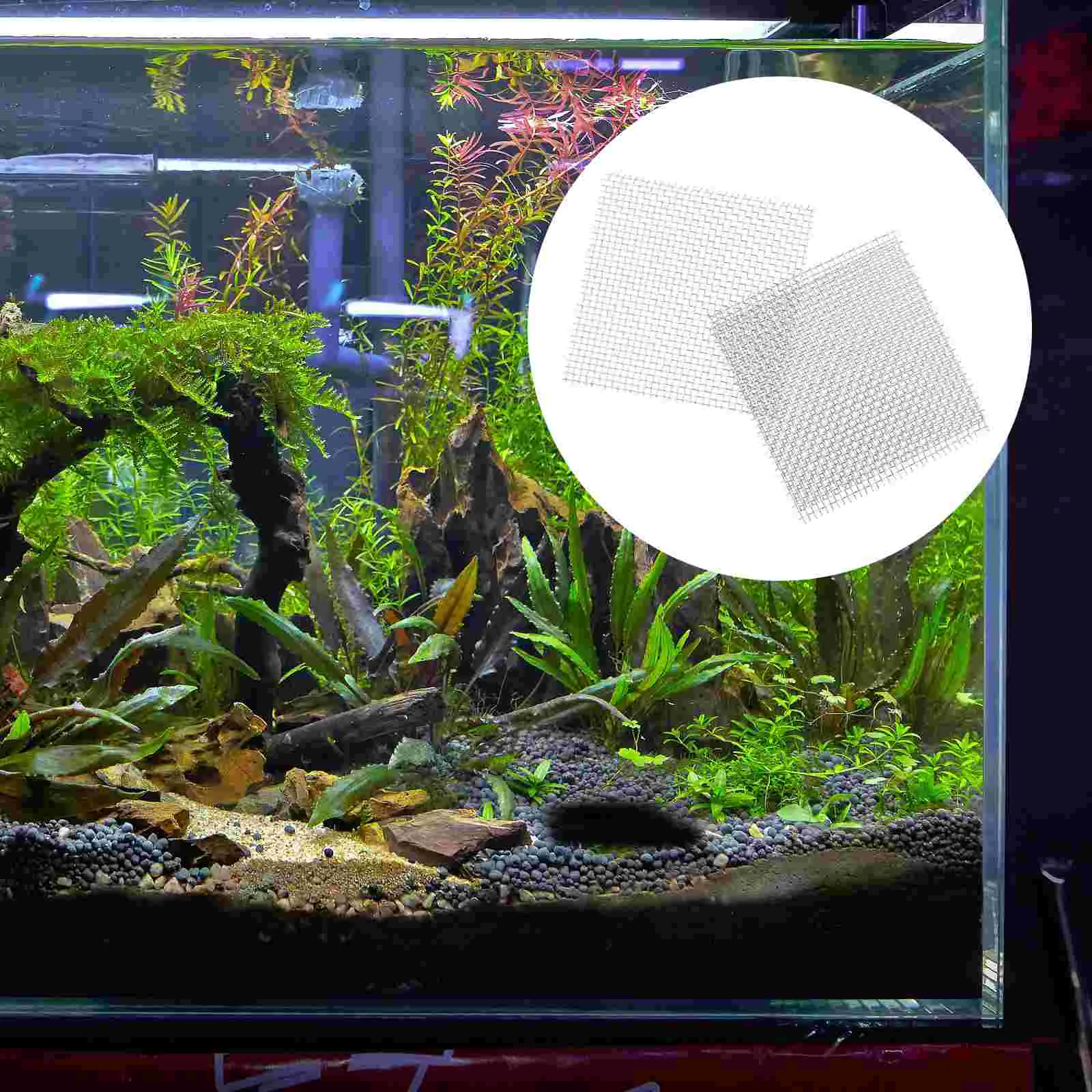 

15 PCS Aquatic Mesh Premium Moss Wall Fish Tank Carpet Stainless Steel Seaweed Multi-functional