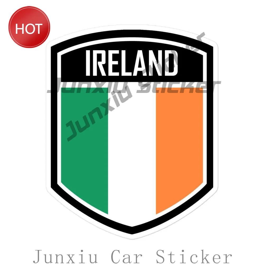 Ireland Flag Emblem Car Sticker Waterproof Vinyl Decorative Decal For Car Door And Rear Window Vehicle Decoration
