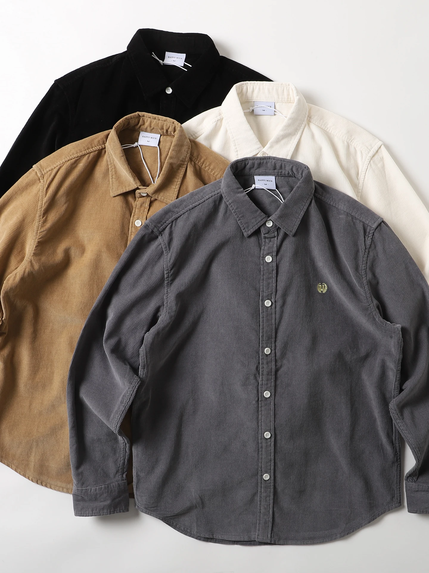 

High Quali Pure Cotton Waed Corduroy Long Sve Collared irt Men's Casual Haome Base Layer irt Jaet