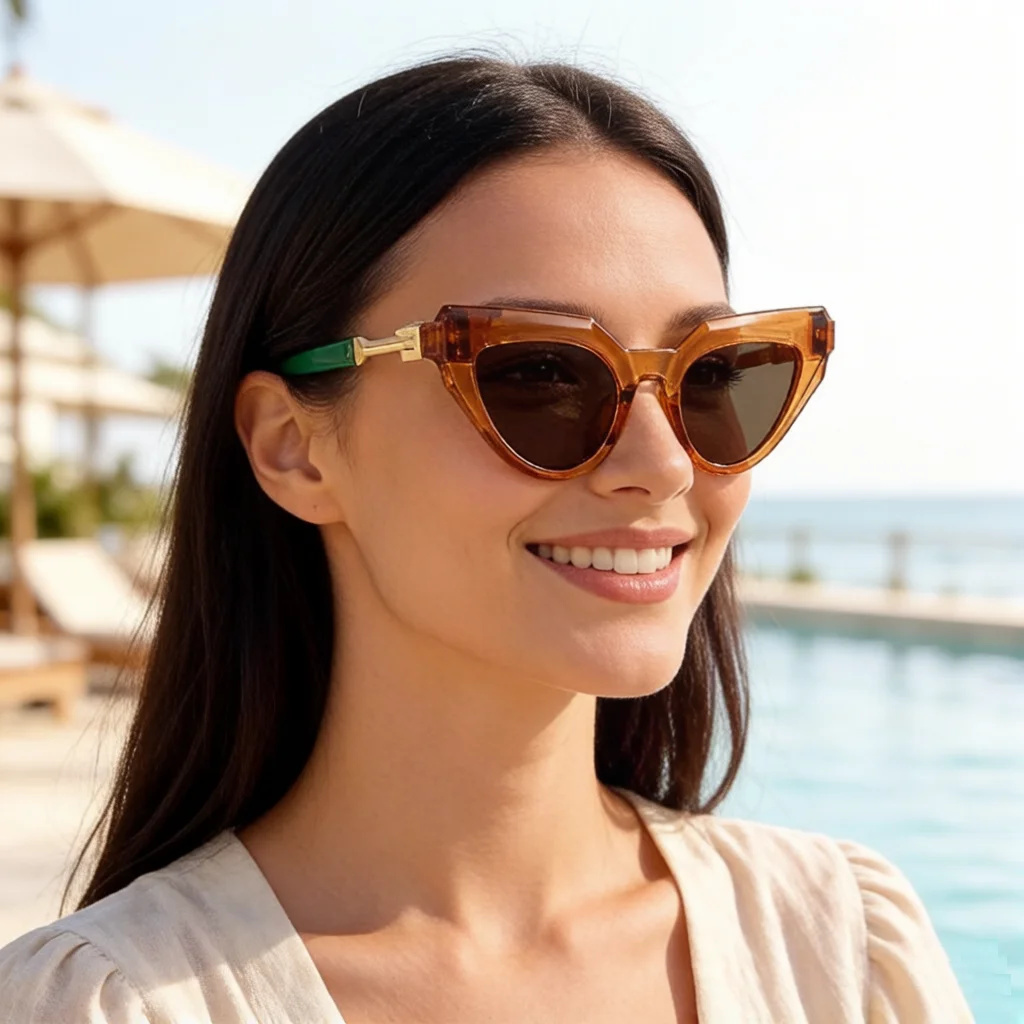 

New Arrival Cat Eye Sunglasses Women Oval Glasses Vintage Brand Triangle Sun Glasses for Female Shades Female Eyewear