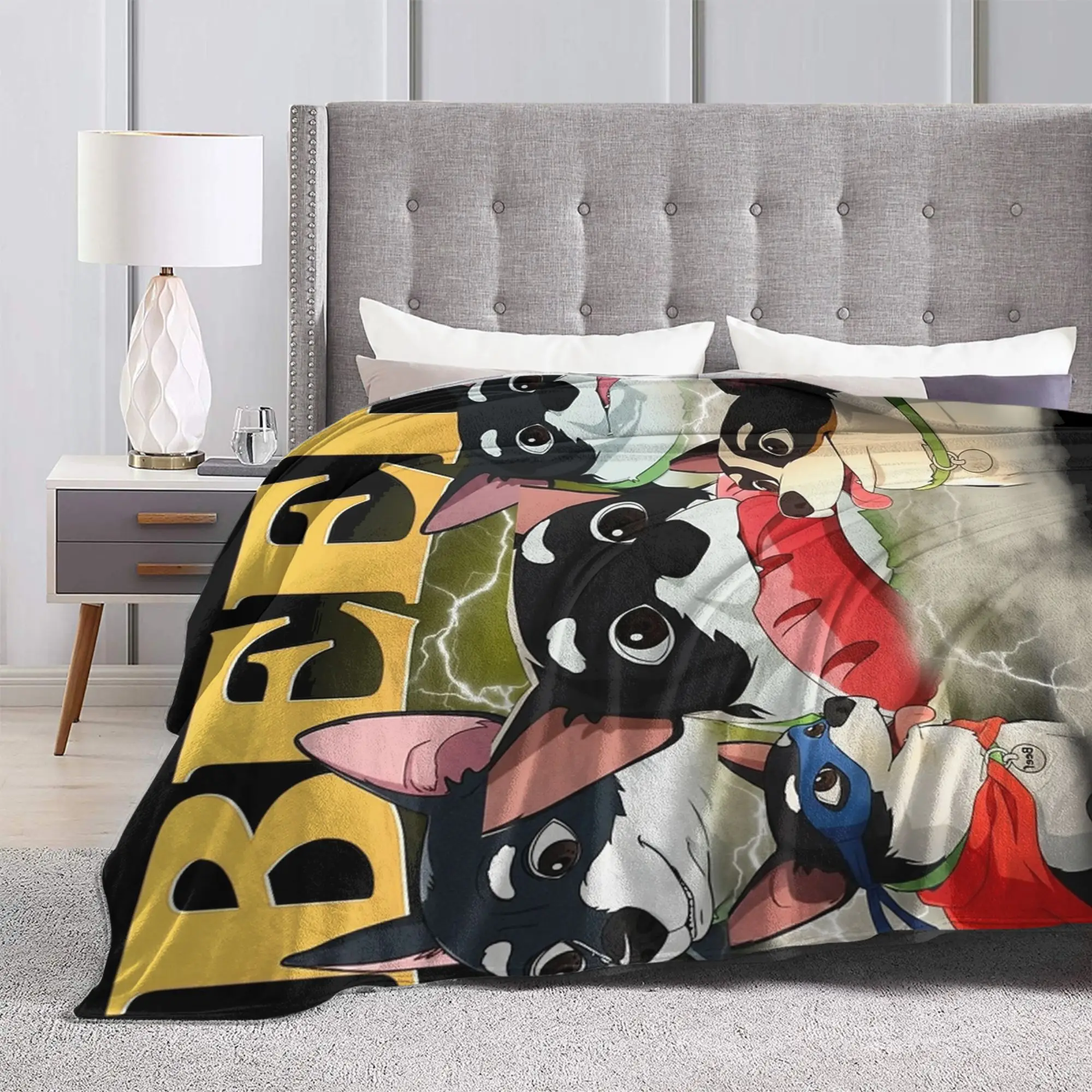 إرسال لعبة بطانية دافئة لينة مضحك أفخم الفراش يلقي للأطفال غرفة المعيشة الفانيلا المفرش غطاء السرير