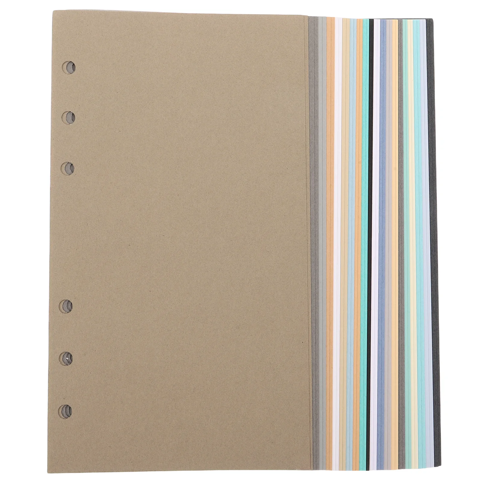 40 Sheets Colored Filler Paper A6 Loose Leaf Notebook Refillable Journal Inserts 6 Hole Binder Replacement Paper For Planners