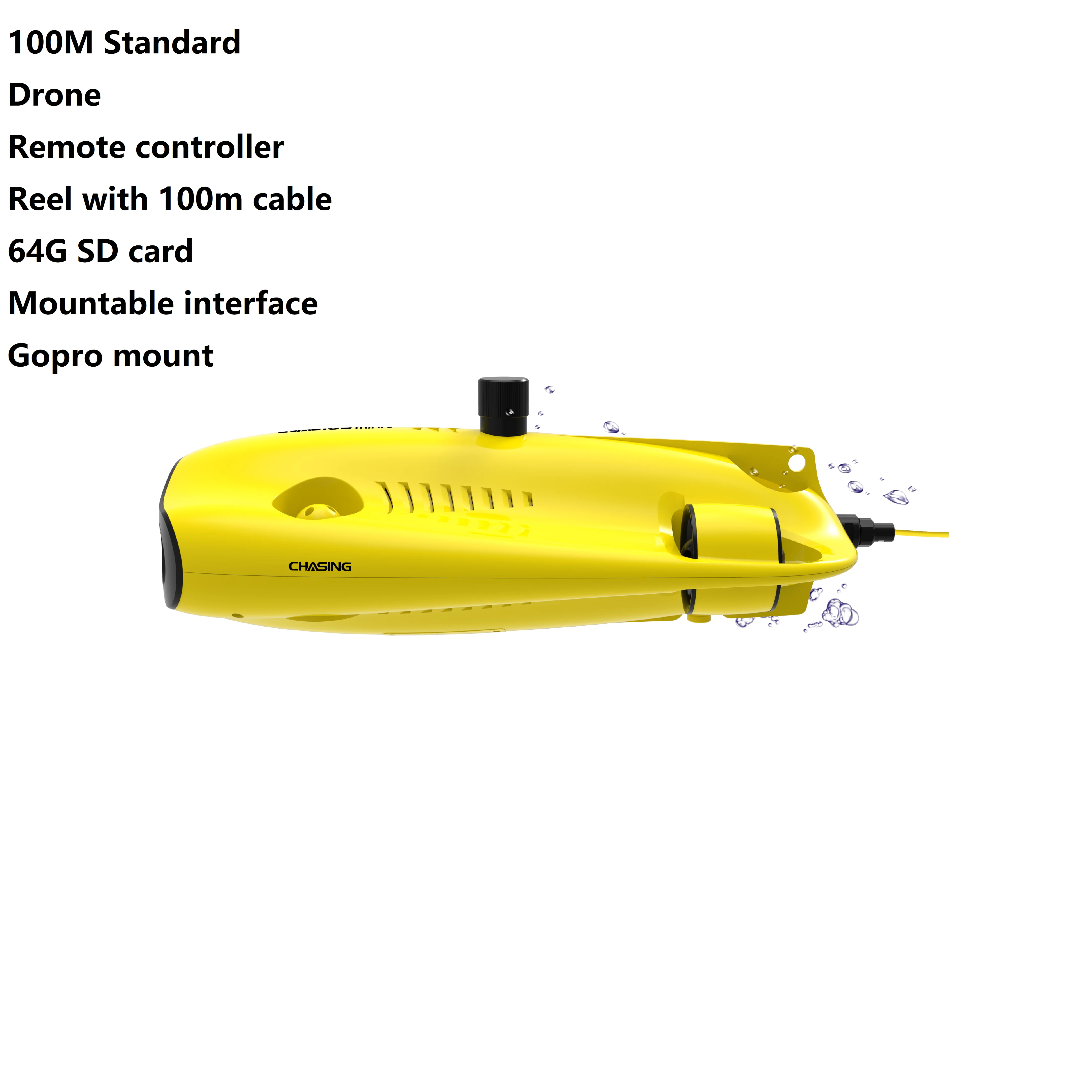 100m Underwater Robot Drone with 4k Camera Fishing Portable Small Under Water Hovering Rov Drone Sub Mariner Gladius Mini S