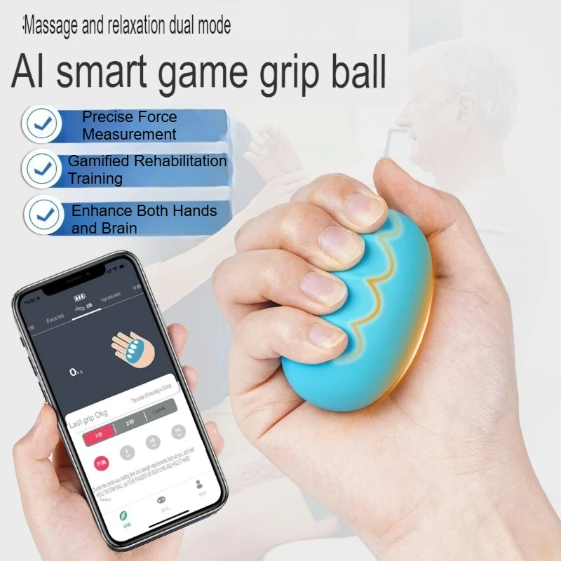 

Electronic Grip Ball - Rehabilitation Trainer for Finger Strength, Hand Grip Exercise Stroke Recovery Hand Therapy Equipment