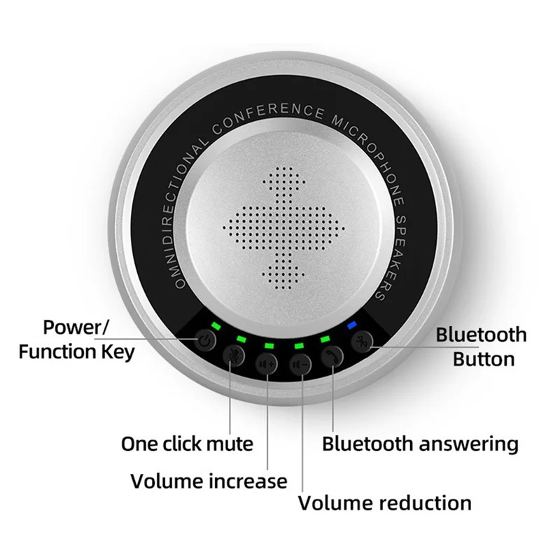 

A29F-USB Bluetooth Conference 360° Voice Capture Microphone For Video Conferences Online Courses Live Broadcasts