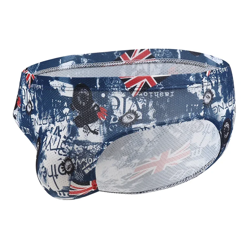 

Men Underwear Men's Sexy Print Briefs Bulge Pouch Men Bikini Jockstrap Low Waist Breathable Spandex Gay Underwear Undepants