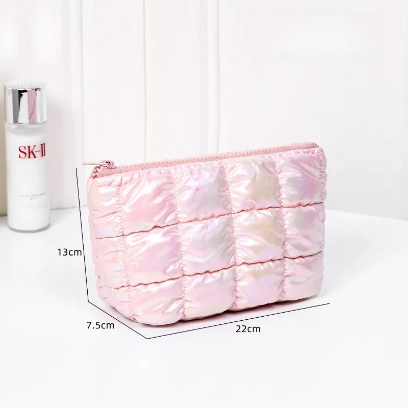 أنيقة 2025 حقيبة مستحضرات تجميل أنيقة الحد الأدنى حقيبة مستحضرات التجميل العصرية مطوي حقيبة يد أنيقة الكورية حقيبة للتخزين المرأة مخلب