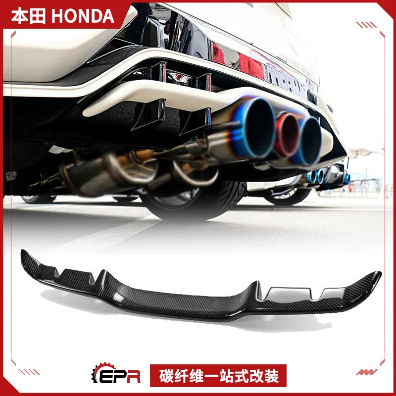 

Suitable for Honda TYPE R Civic FK8 modified BLITZ rear spoiler rear lip, carbon fiber surrounding tail mouth upper lip