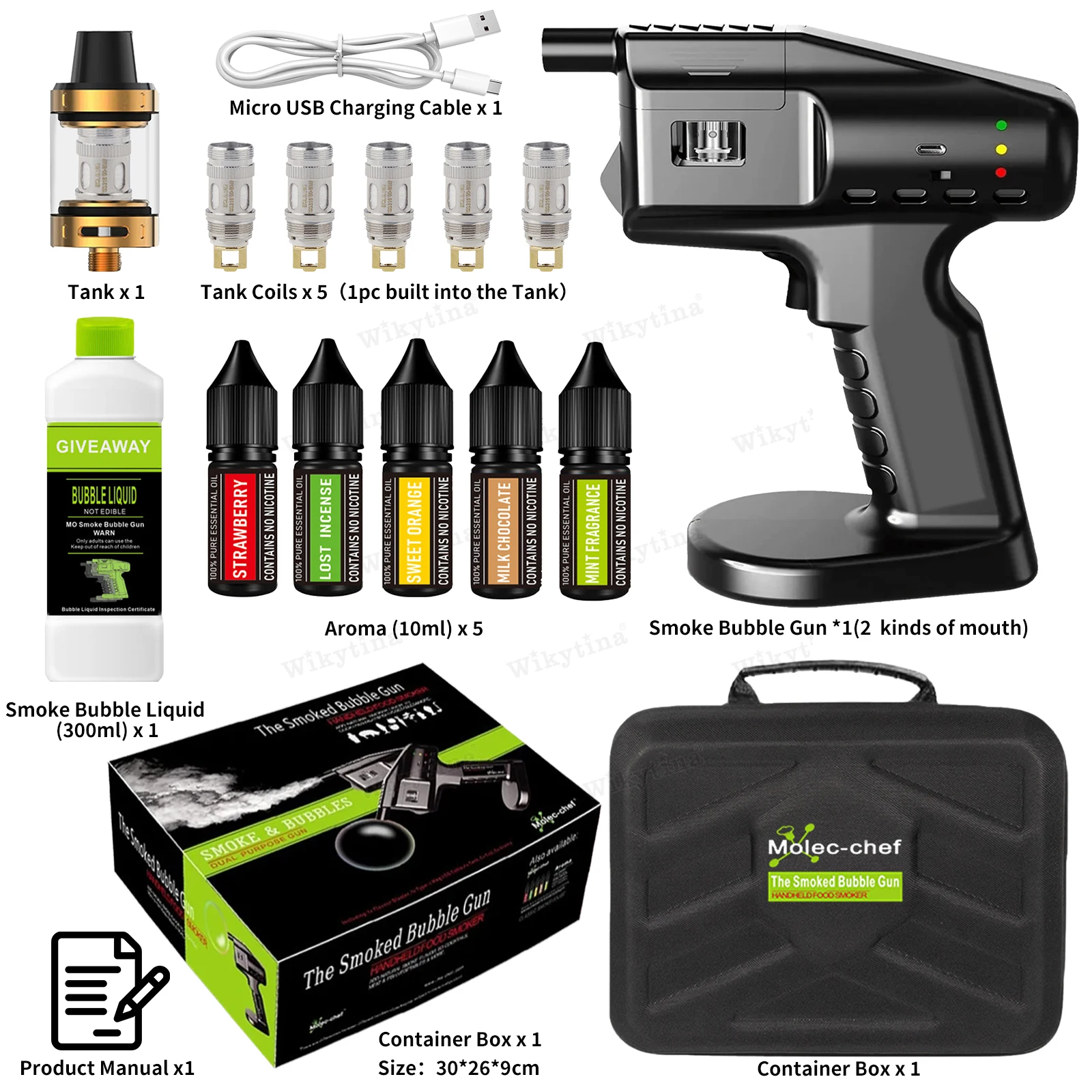 قابلة للشحن كوكتيل الدخان بندقية USB الغذاء المدخن يده نكهة الناسف مع رائحة للمنزل بار بارمان عدة المطبخ الجزيئي