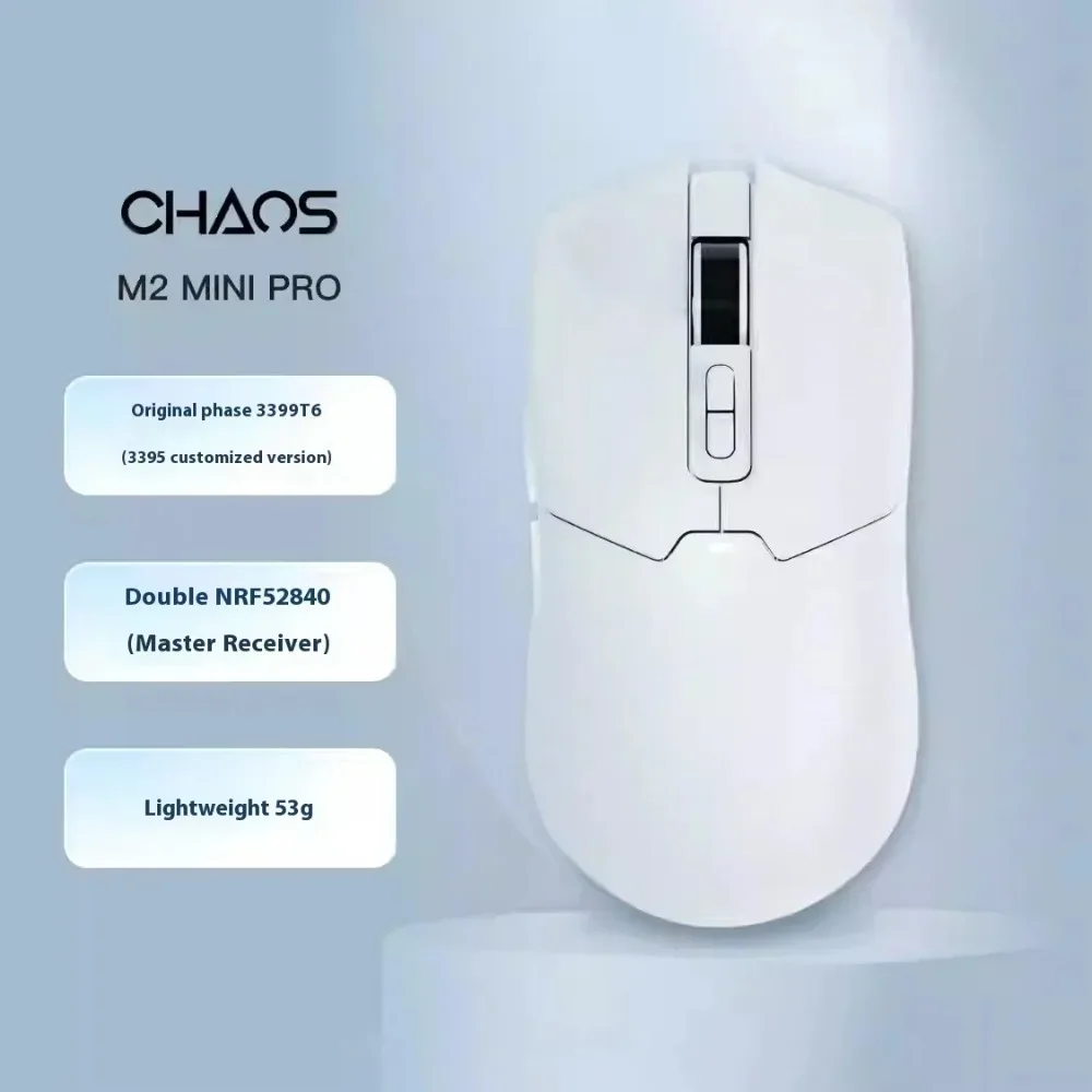 

CHAOS M2 Mini Pro Mouse PAW3395 Dual Mode Wireless 8K Polling Rate Lightweight Custom Gamer Mouse Ergonomics Gaming Accessories
