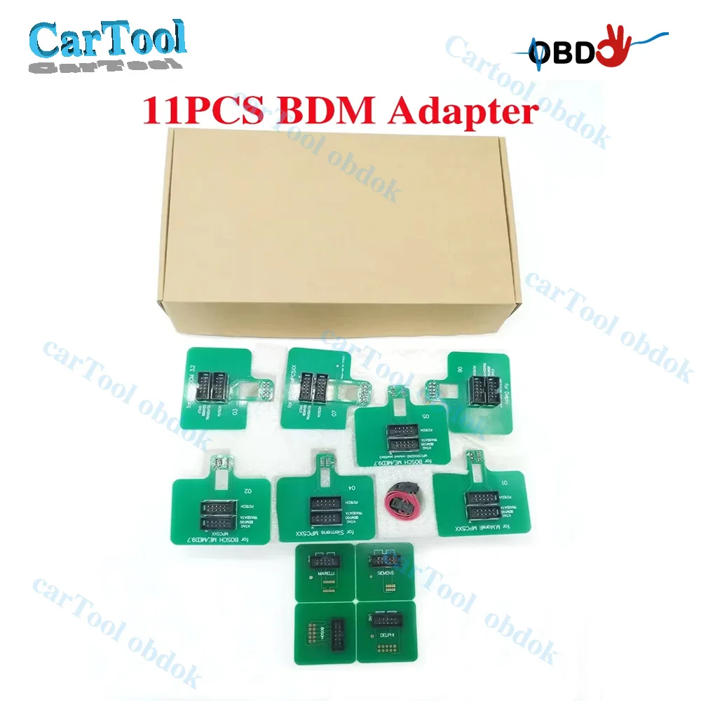 

OBD2 диагностический инструмент 11 шт. адаптер BDM ЭБУ чип тюнинг авто для MPC5xx ME и MED9.7 для FGTECH V54 BDM100 Transdata