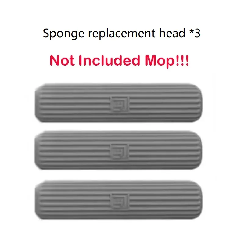3Pcs PVA Sponge Mop Replacement Head Super Absorbent Roller Sponge Refill for Floor Cleaning, Mop Pole Not Included