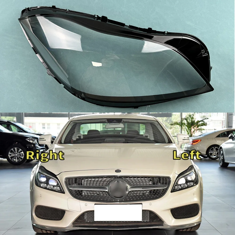 

Для Mercedes-Benz CLS W218 2016 2017, корпус фары, прозрачная маска, чехол для фары, плексиглас, замена оригинальных линз