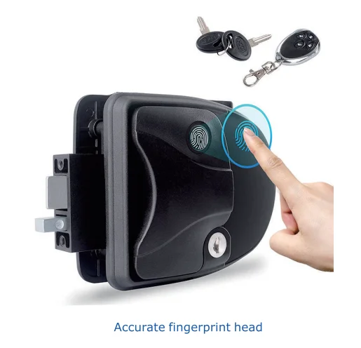

Fingerprint Recognition RV Keyless Entry Door Lock Handle Latch Stuck With Key Unlocking & Wireless Remote Control For Caravan C