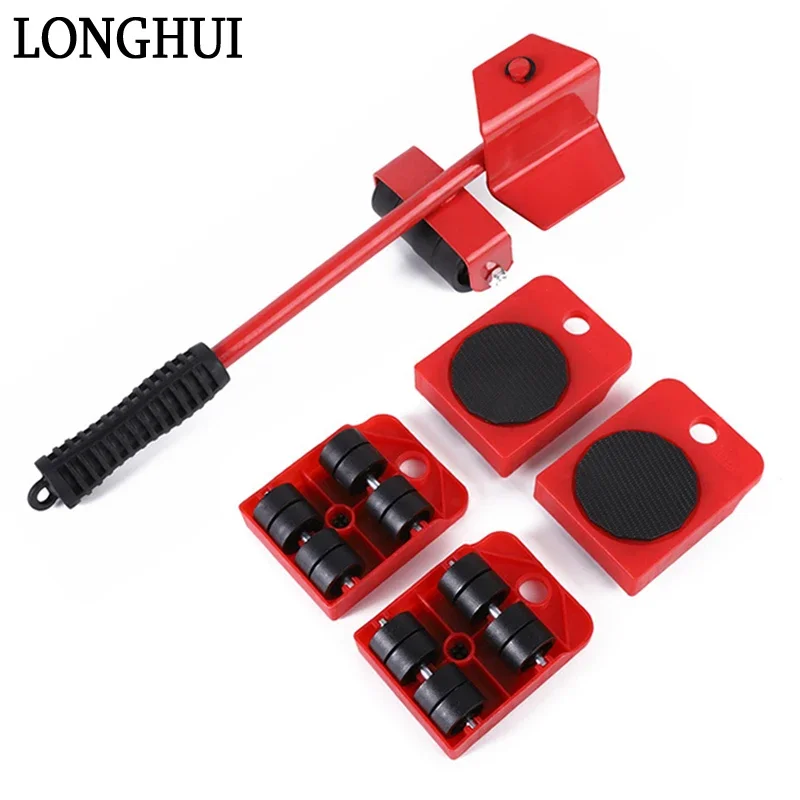 

5/8PCS Furniture Mover Heavy Duty Furniture Lifter Transport Tools Set 1 Wheel Bar 4 Move Roller Lifting Moving Furniture Helper