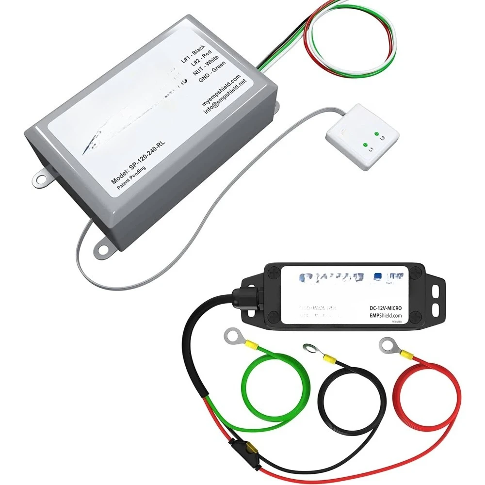 

New Upgrade - – Home Device & Micro Vehicle Protection Bundle (SP-120-240-RL/DC-12V-Micro) for EMP, Lightning, - Free Shippment